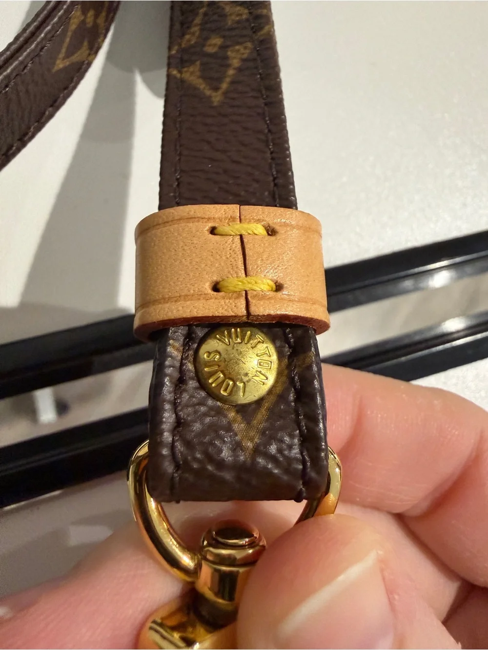 LV Adjustable Strap 16mm Monogram Full Set with COA